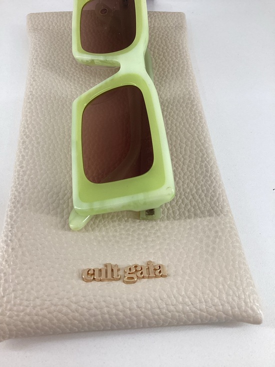 Cult Gaia Yellow Resin Sunglasses /w Case. main image 4